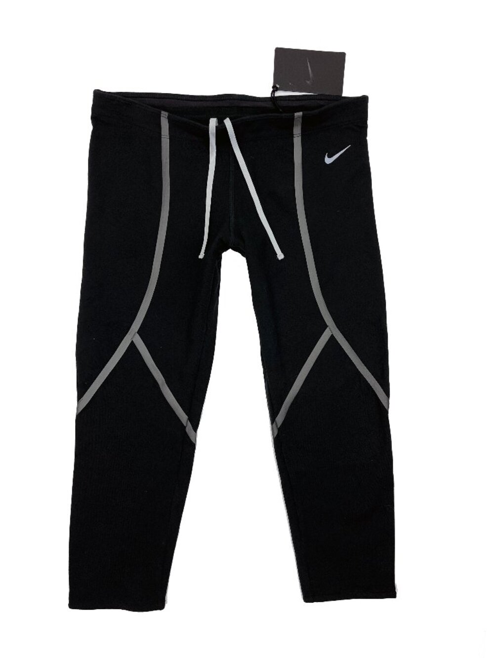 Nike NEW NWT Reflective Running Dri Fit Capri Pant Black Womens XS X-Small